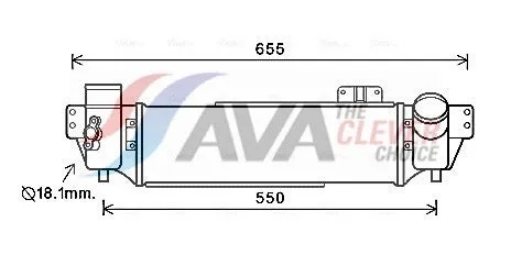 Intercooler, échangeur AVA COOLING KA4209 